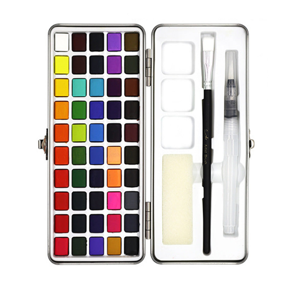 50 Colors Watercolour Paint Set with Brushes for Artists and Hobbyists