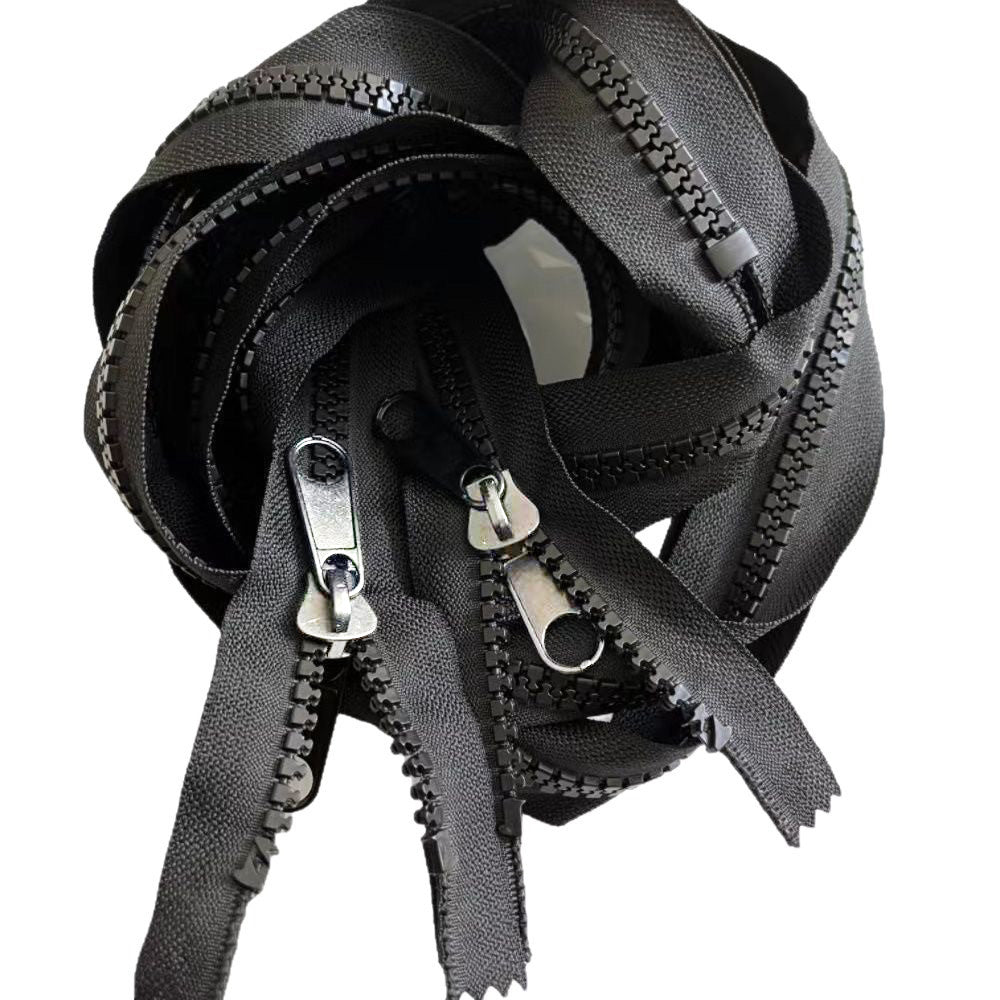 10# Resin Zipper Double Sided Metal Slider Replacement for Sewing Repair 140cm