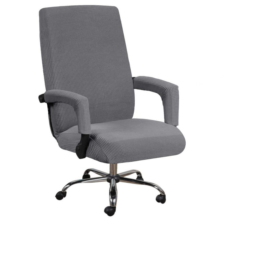 Office Chair Cover with Armrest Covers Stretchable Computer Office Chair Covers -Grey