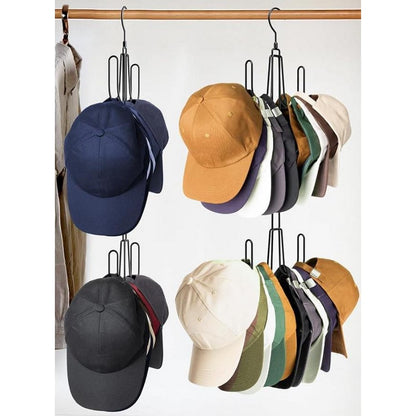 2Pcs Hat Hangers for Closet Stainless Steel Hat Organizer