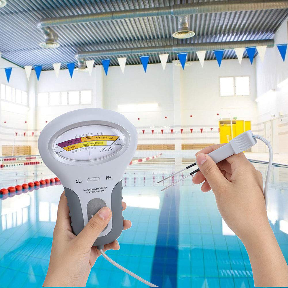 2-in-1 Swimming Pool Water Tester Handheld Chlorine and PH Meter