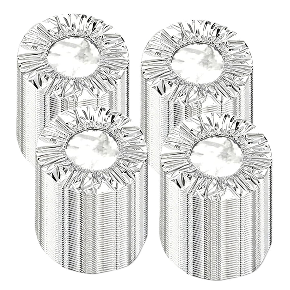 200Pcs Reusable Elastic Aluminum Foil Food Covers