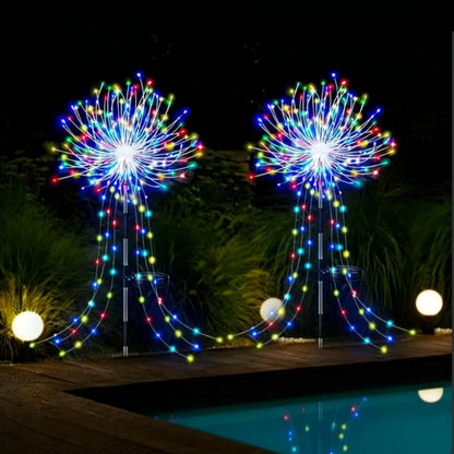 4 Pack Solar Firework Lights String with 8 Modes - Mixed Color