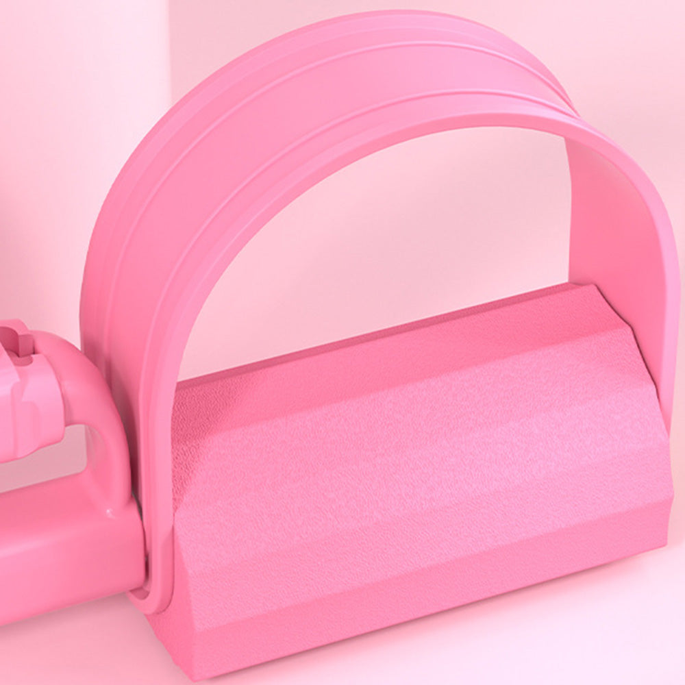 8 Tube Detachable Adjustable Pedal Resistance Band with Handle for Full Body Shaping-Pink