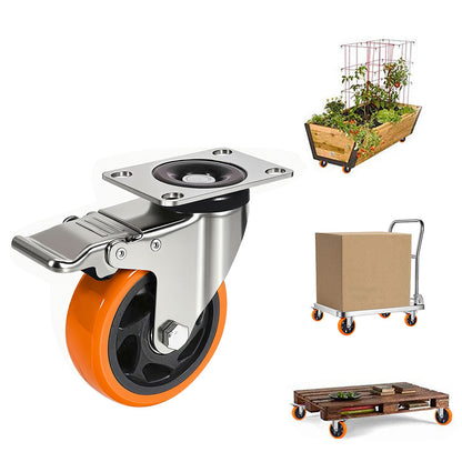 4 PCS Swivel Caster Wheels with Brake Castor Wheels