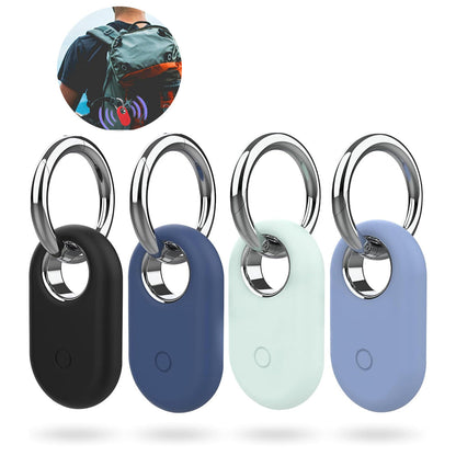 4Pcs Compatible with Samsung Galaxy SmartTag2 Silicone Case All-Round Protection Smarttag2 Holder with Keychain Style 2