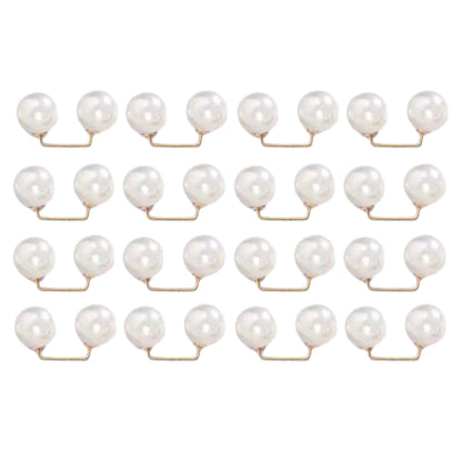 16Pcs Brooch Pins Anti-Exposure Neckline Safety Pins Artificial Pearl Clips for Women Girls Style 1