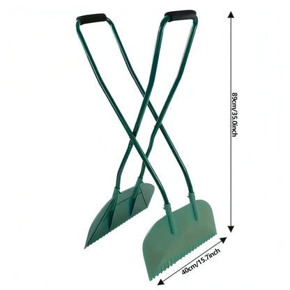 Stainless Steel Wide Leaf Grabber Rake for Garden Lawn