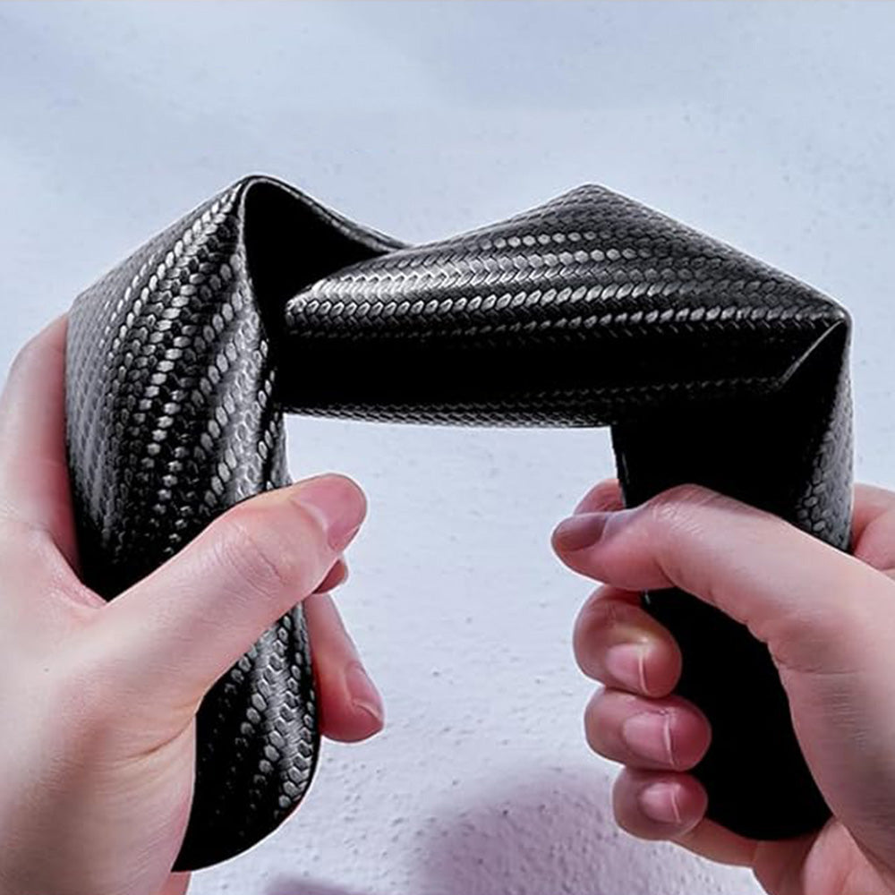 3 Piece Carbon Fiber Steering Wheel Cover Non-Slip Grip Protector