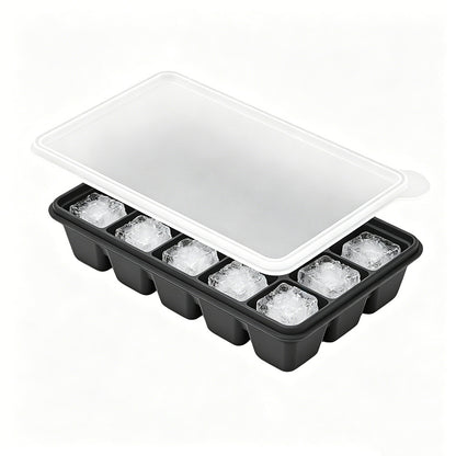 3 Pack Silicone Ice Cube Trays -Black