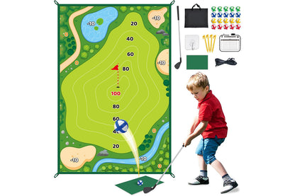 Golf Toys Set Garden Golf Game Set with All Golf Equipment Golf Hitting Mat and Training Golf Balls
