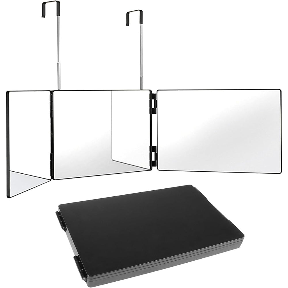3 Way Barber Mirror Adjustable Trifold Self Hair Cutting Makeup Mirror