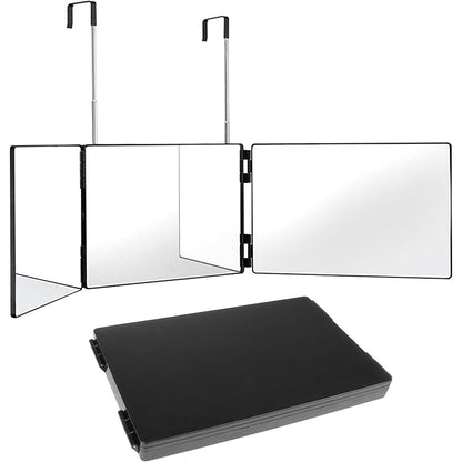 3 Way Barber Mirror Adjustable Trifold Self Hair Cutting Makeup Mirror
