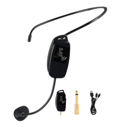 2.4G Wireless Microphone Headset 2-in-1 Hands-Free Mic Speakers