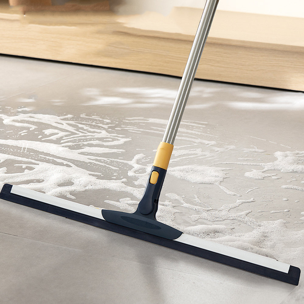 Telescopic Floor Squeegee Scrubber Long Handle Squeegee Navy