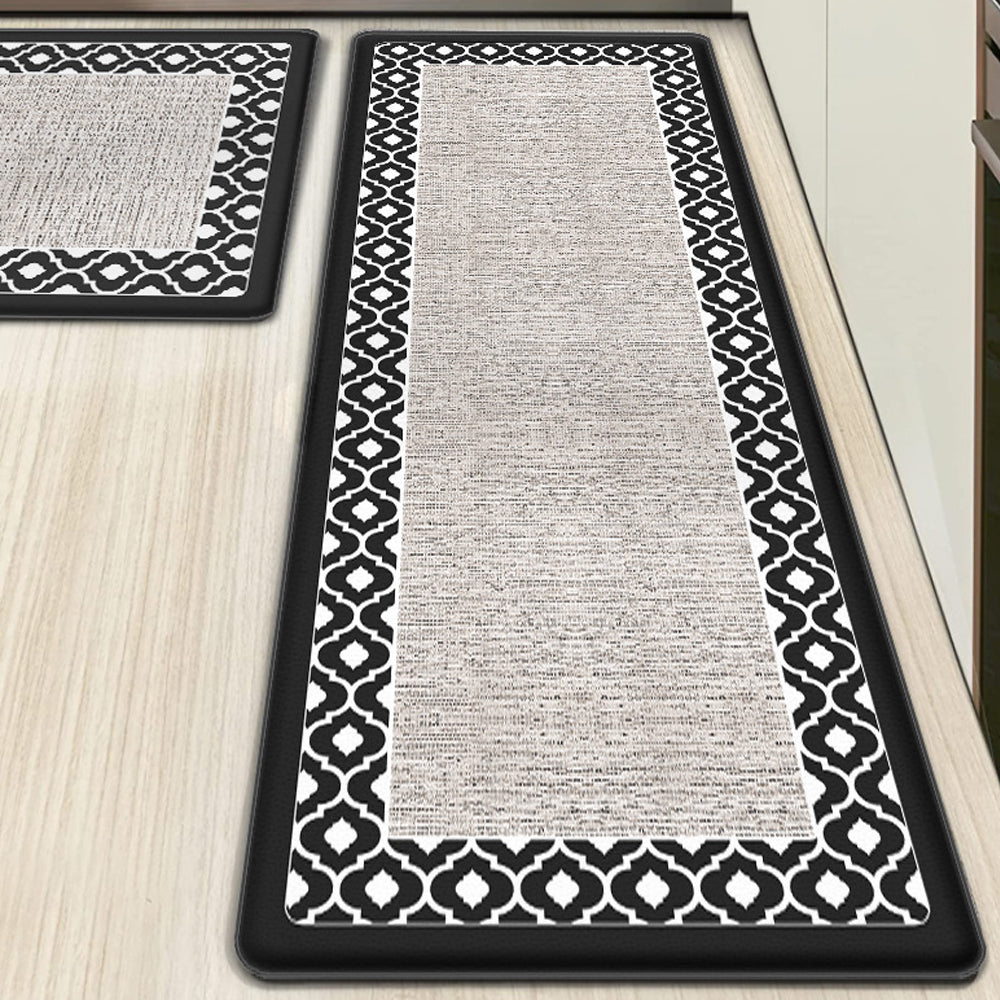 Anti-fatigue Kitchen Floor Mat Non-Slip PVC Standing Rug-Black