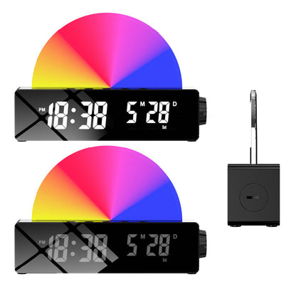 Sunrise Alarm Clock with LED Mood Light & Smart Wake-Up Function Black