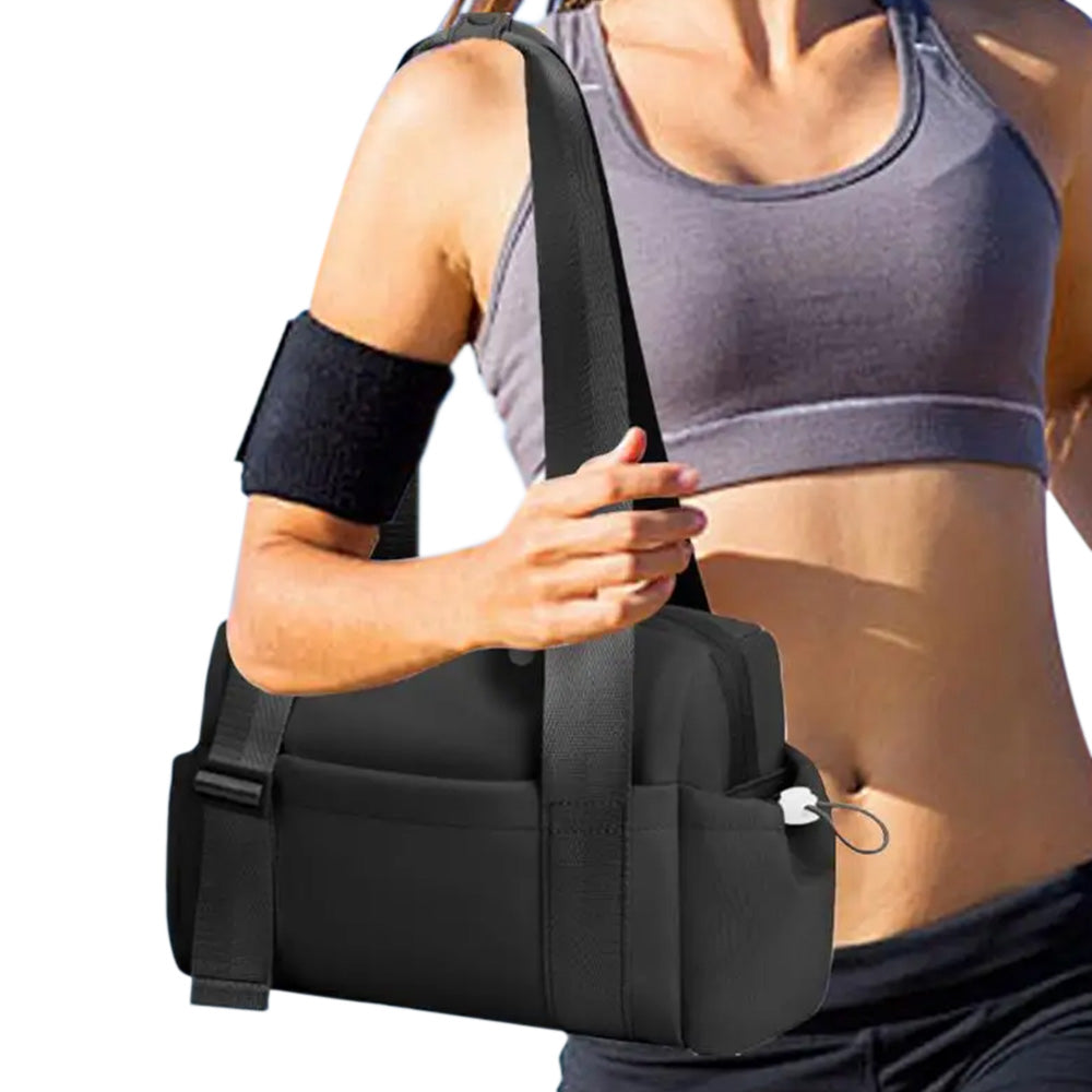 Mini Gym Bag for Women Girls Small Gym Tote Bag with Wet Compartment Workout Sport Shoulder Bag Black