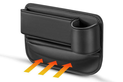 2Pcs Auto Seat Gap Filler Organizer Seat Gap Storage Box with Cup Holders for Phone