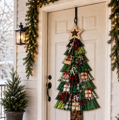 Christmas Tree Door Hanging Kit DIY Quilted Ornament - Green
