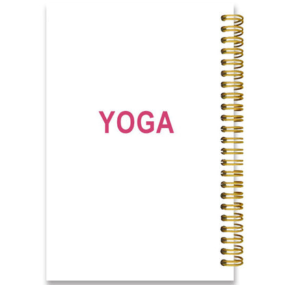 Adult 30 Day Chair Yoga Spiral Notebook Sitting Guide Book - Pink