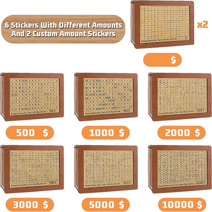 Cash Vault Wooden Savings Box Wooden Cash Saver Money Box
