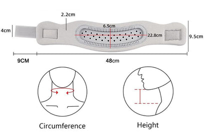Neck Brace Neck Protectors Wraps Keep Vertebrae Stable Adjustable Cervical Collar -Grey