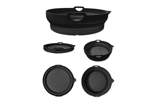 Silicone Air Fryer Liners Reusable Pot Oven Liner Baking Tray-Black