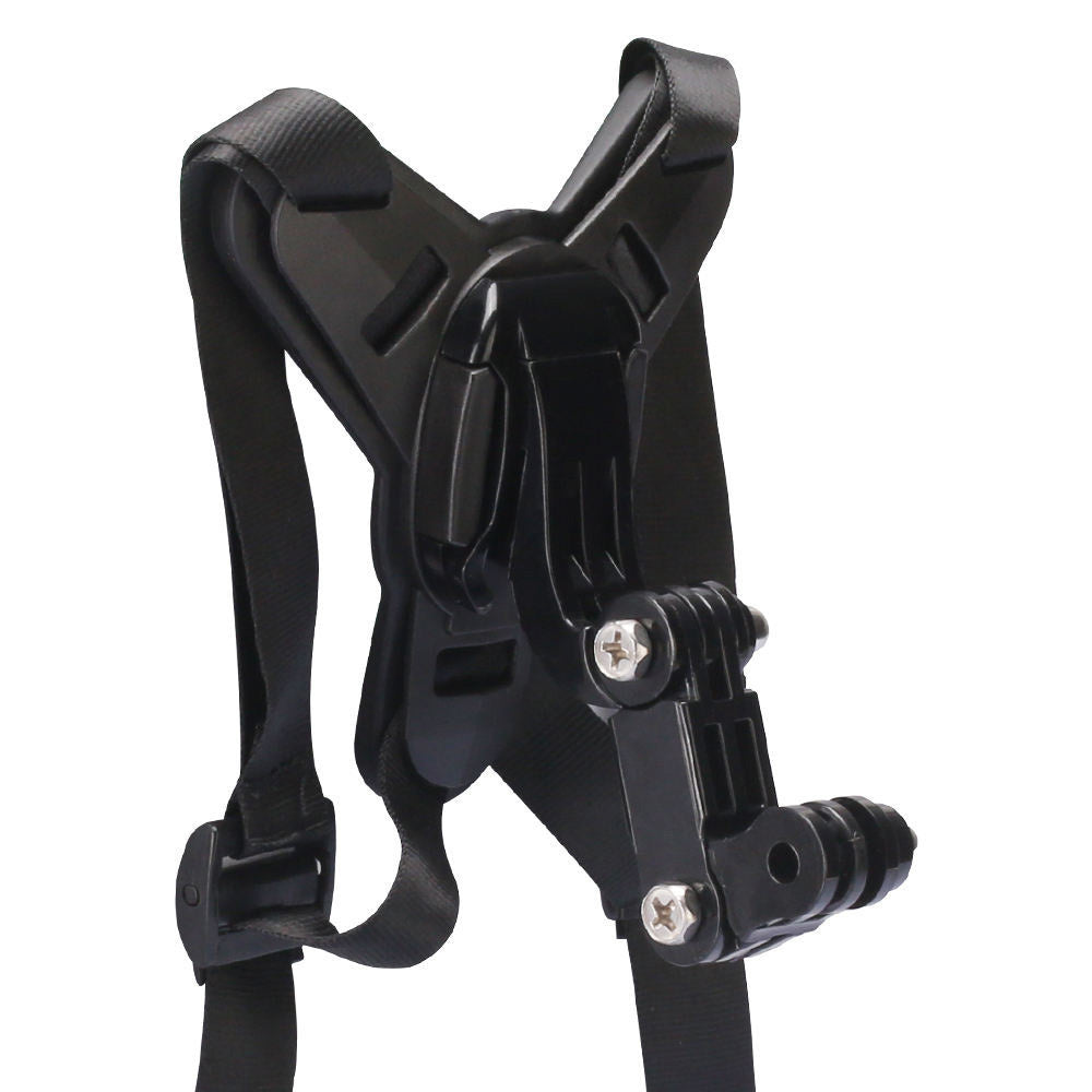 Motorcycle Helmet Chin Mount for Action Camera Quick Release Shockproof-Black