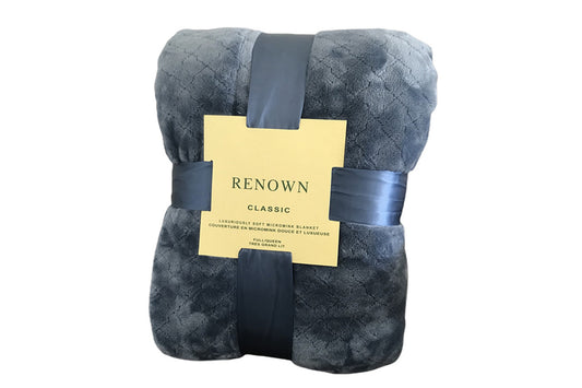 Soft Fuzzy Flannel Throw Blanket for Couch Sofa Bed and Office Napping-Blue