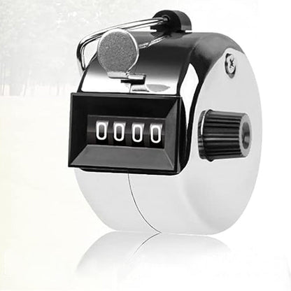 Clicker Counter, Metal Hand Tally Counter Clicker with 4 Digit Display, Pitch Counter for Golf Stroke/Lap/Row/Sports