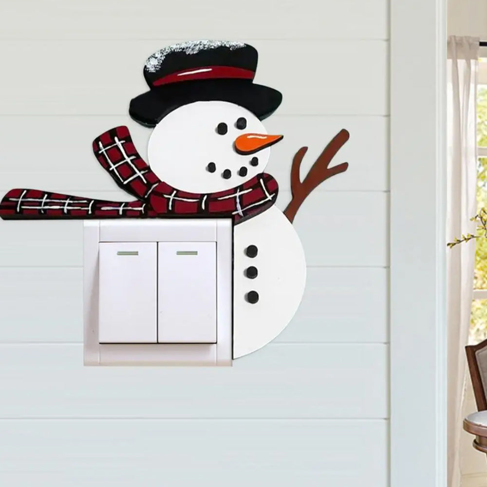 Christmas Door Topper Ornament Wooden Corner Door Frame Corner Sign Decorations Windows Walls DIY Craft Style 1