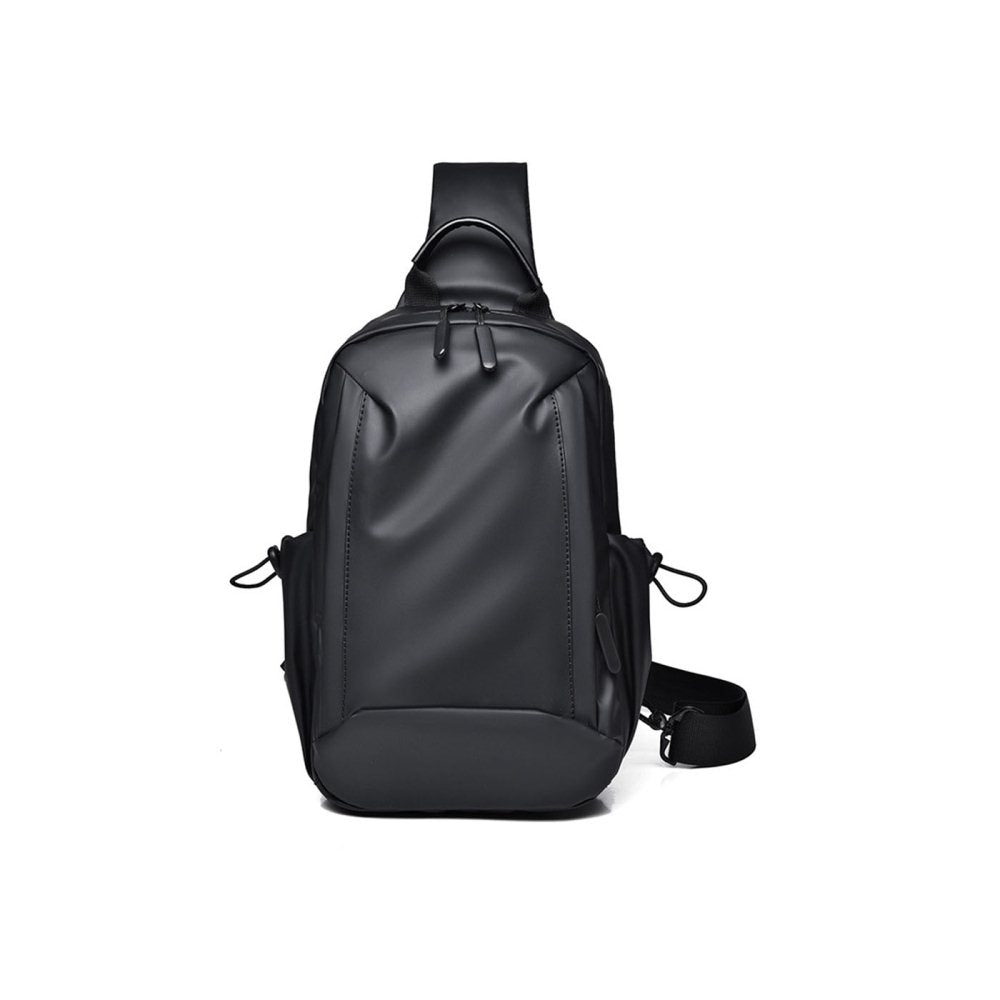 Casual Travel Large Capacity Mens Backpack Fashionable Multifunctional Chest Bag-Black