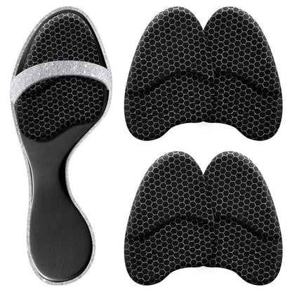2 Pair of High Heel Comfort Pads Anti Slip Foot Cushion Women Heel Inserts Black