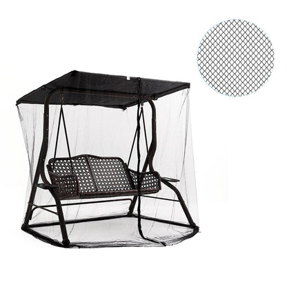 Outdoor Swing Chair Mosquito Net with Water-Resistant Roof Zipper Opening Mesh Mosquito Netting