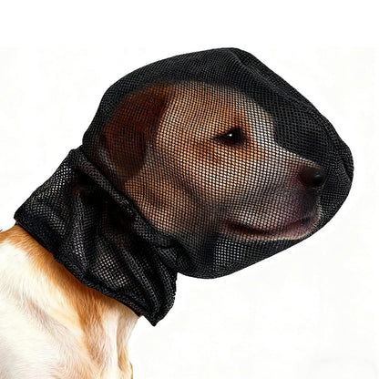 Breathable Mesh Dog Face Hood for Hiking Camping and Walking