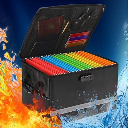 Fireproof Document Box with Combination Lock