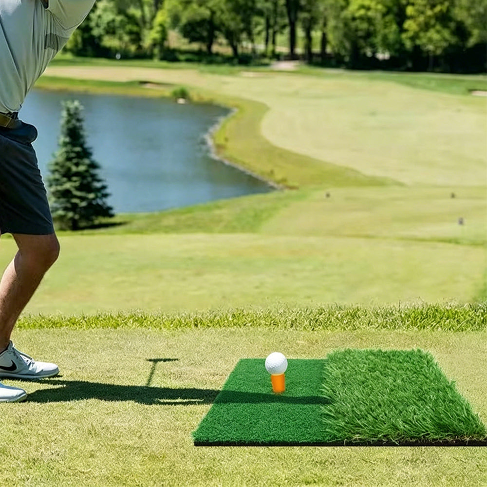 Golf Hitting Mat Practice Outdoor 30x60cm Long and Short Grass Turf