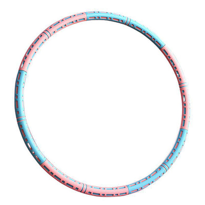 Detachable Weighted Hula Hoop 6 Sections Adjustable Fitness Hoop for Adults-Pink