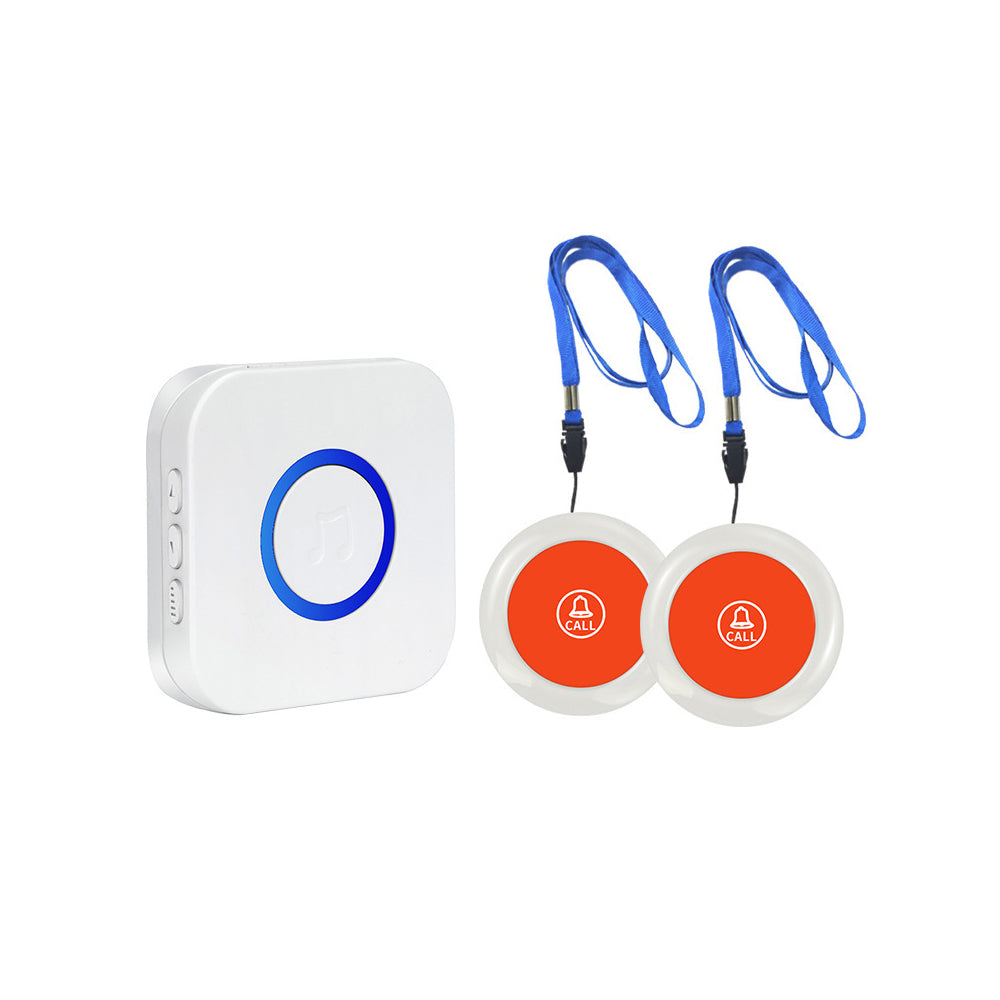 2-in-1 Wireless Caregiver Pager Caregiver Call Button for Elderly Pregnant Disabled