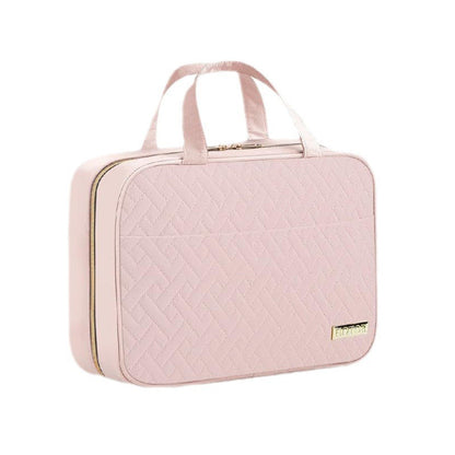 Travel Toiletry Bag with Wet Dry Separation Pocket Multi-Compartment Hanging Makeup Organizer Pink
