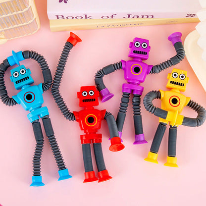 4Pcs Suction Cup Pop Tubes Stretchy Sensory Fidget Toys for Kids Style 1