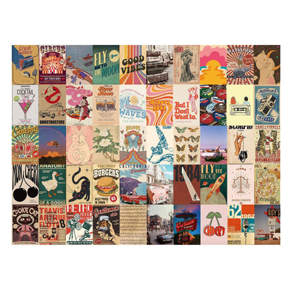 Set of 50Pcs Y2k Retro Posters Aesthetic Wallpaper Downtown Girl Room Decor