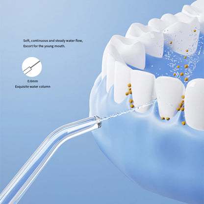 Portable Electric Water Flosser with 200ML Telescopic Tank Travel Oral Irrigator for Teeth Cleaning Blue