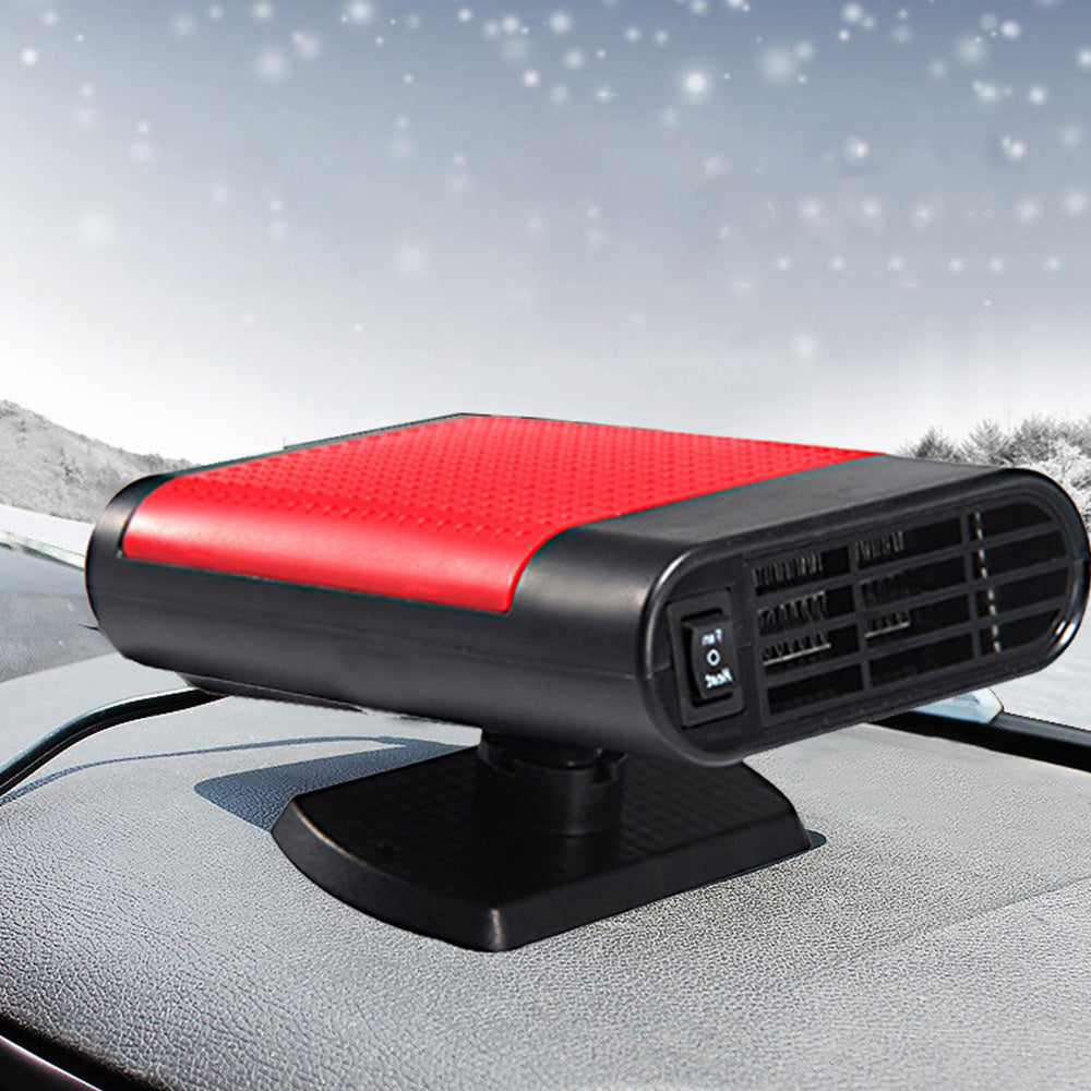 12V Car Electric Heater Cigarette Lighter Powered Heating Fan Defogger Defroster Demister Red