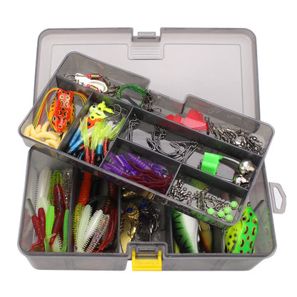 169PCS Fishing Lures Kit Set Two Layers Tackle Box With Fishing Baits Fishing Plier