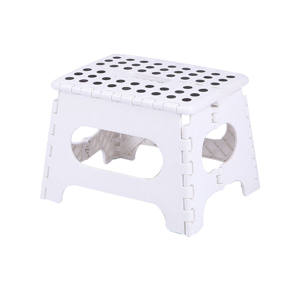 Folding Step Stool Portable Lightweight Stool for Adult Kids White