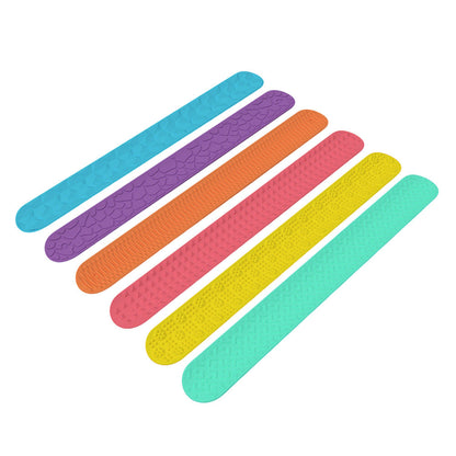 6Pcs Sensory Silicone Snap Bracelets Textured Fidget Toys for Kids and Teens