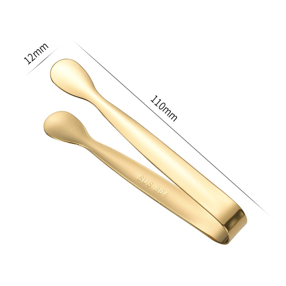 6PCS Ice Tongs Mini Sugar Tongs Stainless Steel Kitchen Utensils Set-Gold