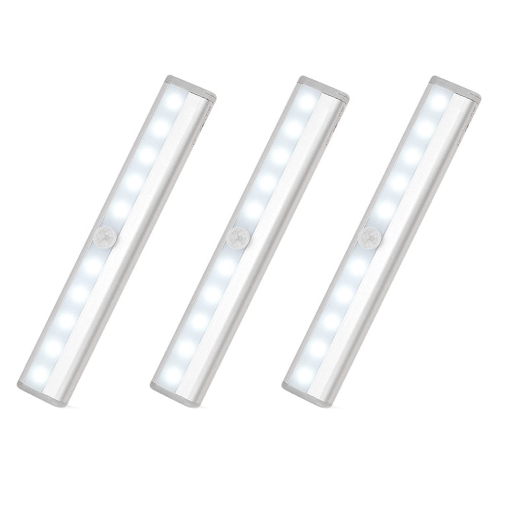 3 Pieces Motion Sensor Closet Lights - White